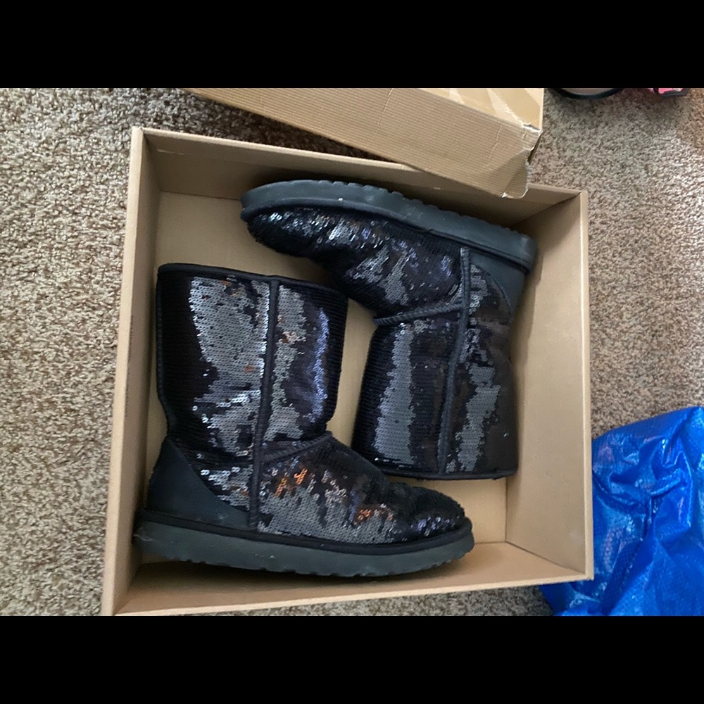 Black Sequin Uggs